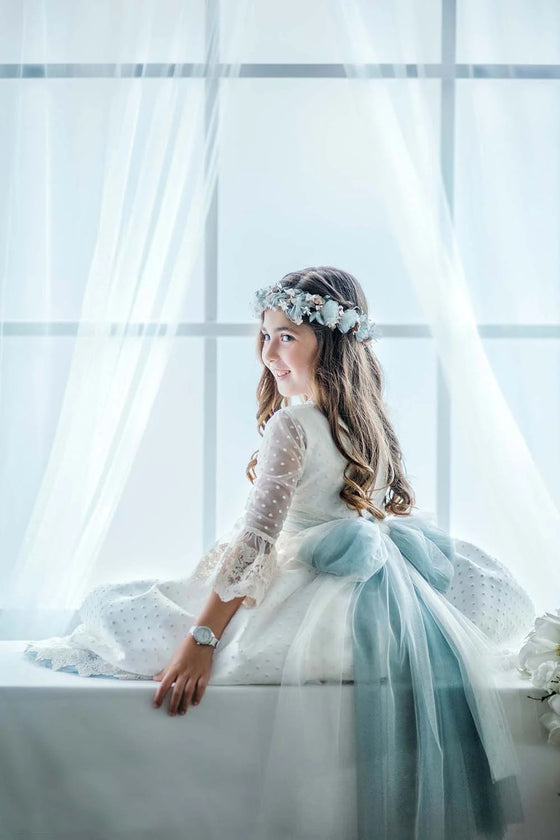 Sarah - Amazing Petal Sleeve Floral Dress