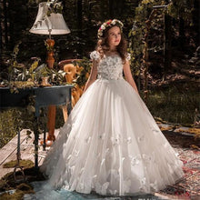  Eileen - Butterfly First Communion Dress with Tulle Appliques