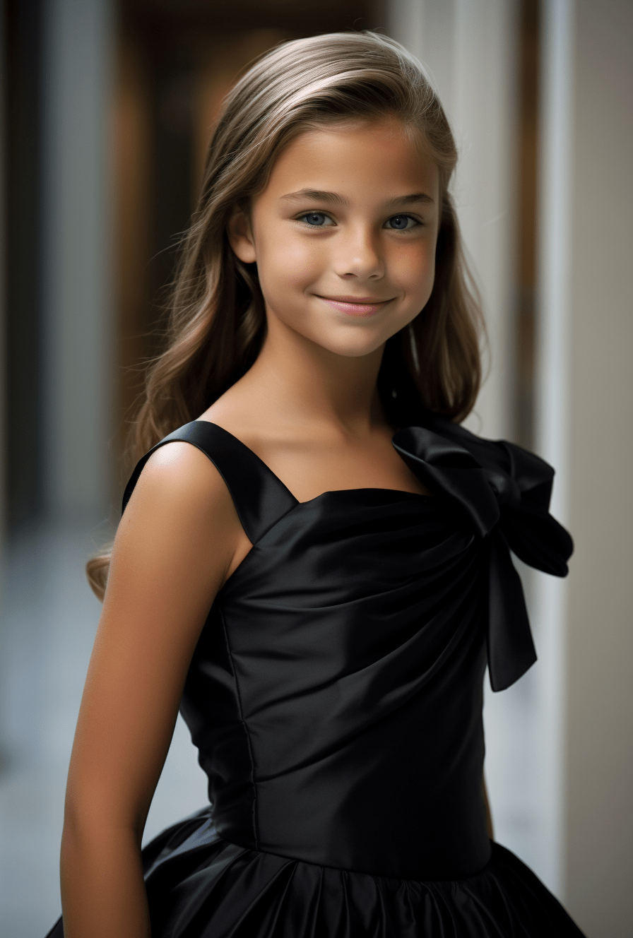  Graduation dress commercial photograph of a happy 12-year-old girl